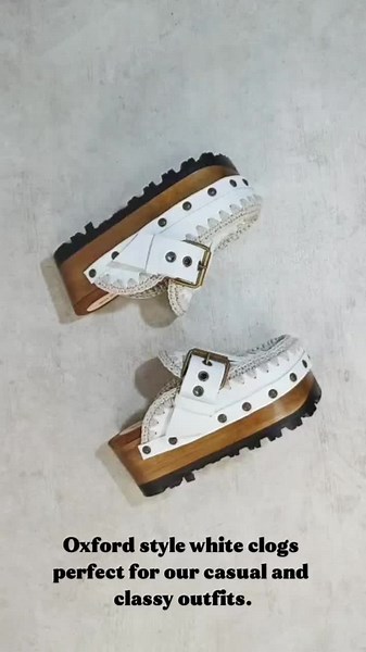Nueva Creación: Zuecos Oxford Blancos Exclusivos
