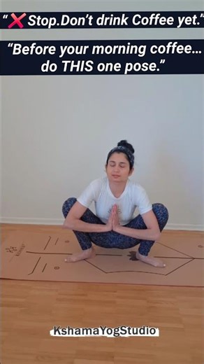 10 Seconds Before Coffee ☕️ = Faster Metabolism wake-up Pose. #shortsyoga #wellnessroutine #yoga
