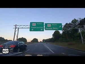 Driving I 40 Winston Salem, Forsyth County, North Carolina