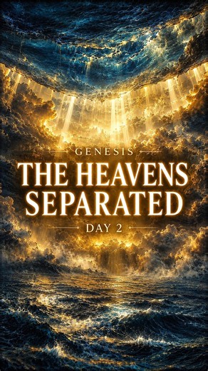 ☁️ THE HEAVENS SEPARATED | Genesis Day 2 ✨ #Genesis #BibleLegend #god #bible #theprophecy #church