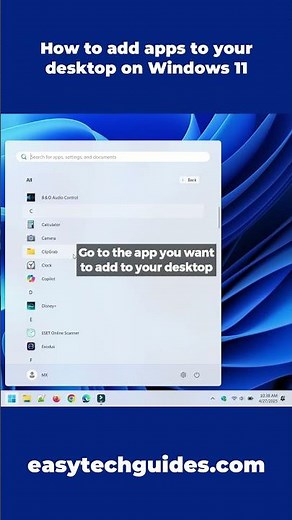 How to add apps to your desktop on Windows 11