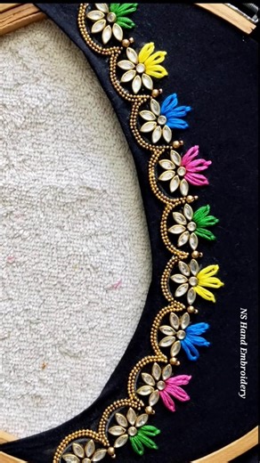 Normal Needle Work on Stitched Blouse