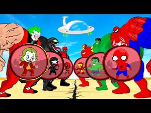 Evolution of Pregnant Hulk, Spider-Man, Iron-Man vs Joker, Venom, Deadpool | Superheroes Cartoon