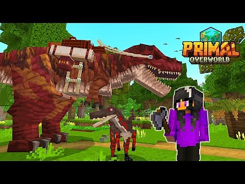 Surviving a Dinosaur World in Minecraft / Primal Overworld Bedrock