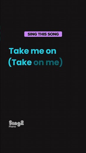 a-ha - Take On Me (Piano Karaoke)
