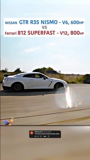 Nissan GTR R35 Nismo vs Ferrari 812 Superfast — Japan vs Italy Showdown! 🏁