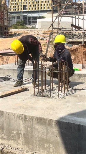 Embedded plate installation #construction#civilengineering#buildingtrust