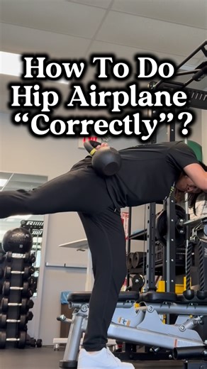 Dr. Xingchun Hector Wang | Physio | S&C Coach on Instagram: "Hip airplanes change completely depending on where you hold the weight. I like what @alecblenis does with the same arm holds, but there is also another fun variation. Same-arm load (glute strength version): Gravity pulls you into a closed stance and puts the standing glute on stretch. If you go heavy, this becomes a full ROM glute exercise. Use 2-3 sets of 8-10 reps at 0-2 RIR. Huge for fighters who need stronger hip rotation for punch