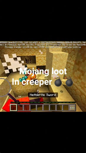 mojang loot in creeper #minecraft