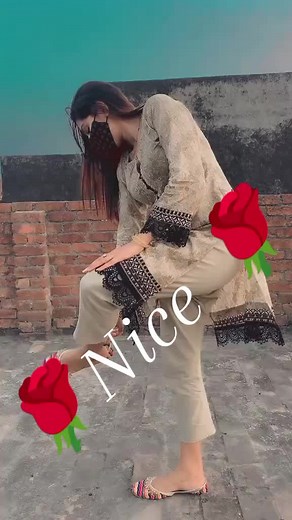 Outdoor Fashion Display: Chic Beige Dress Style