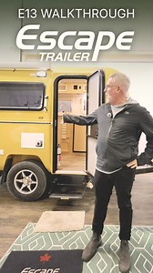 Quick walk-through of the all-new Escape 13 travel trailer! Check out its compact layout, smart storage, and modern features packed into this lightweight fiberglass camper. Take a look inside! . . #EscapeTrailer #E13 #BuiltforYou | Escape Trailer