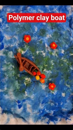 How to make a miniature viral boat with polymer clay #diy #polymerclay #boat