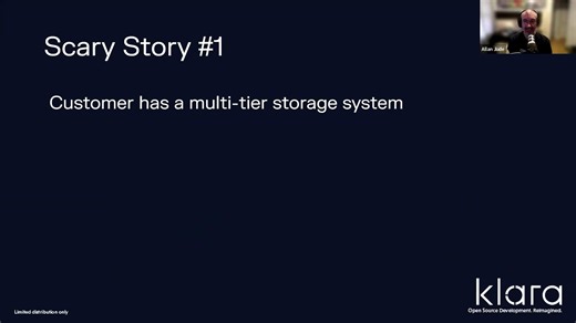 👻Every sysadmin has a horror story. Allan Jude and JT told us about “The Shrinking zvol” — a 250TB volume that became 20TB with a single wrong command. ZFS is powerful… but it demands respect. Always double-check your pool names! #OpenZFS #ZFS #DataHorrorStories #KlaraSystems #Halloween | Klara Inc.