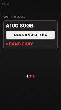 Colab Gói AI Pro Có GPU A100 80GB Chạy Gemma 4 31B