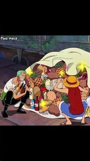 Luffy and Zoro eating #luffy #zoro #onepiece