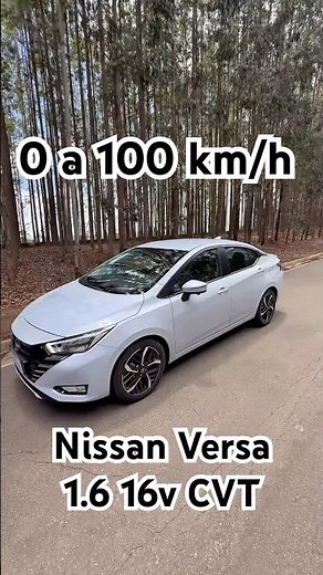 0 to 100 km/h of the 2021 Nissan Versa 1.6 16v CVT with 113 hp and 15.3 kgfm of torque #nissan #v...