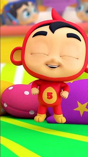 Five Little Monkeys Jumping on the Bed #kidssongs #nurseryrhymes #kidslearning