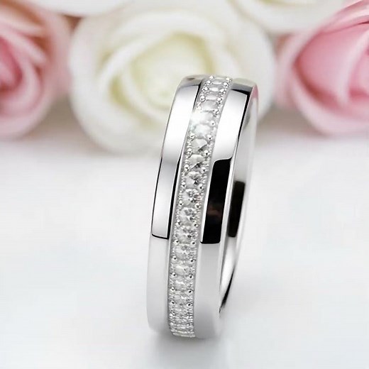 Men's Wedding Band Full-Eternity Diamond Ring- Affordable Diamonds From Black Diamonds- New York