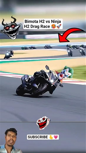 Bimota H2 vs Ninja h2 Drag Race 🚀😲🥵#shorts #bimota #ninjah2 #race #kawasaki #racing