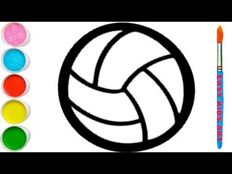 Coloring a Volleyball for Kids 🎨 | Fun & Easy Art Activity