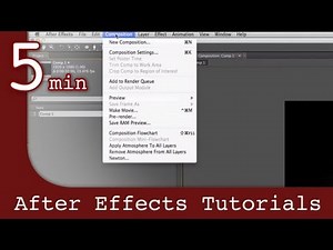 After Effects Tutorial: Understanding the interface in After Effects Lesson