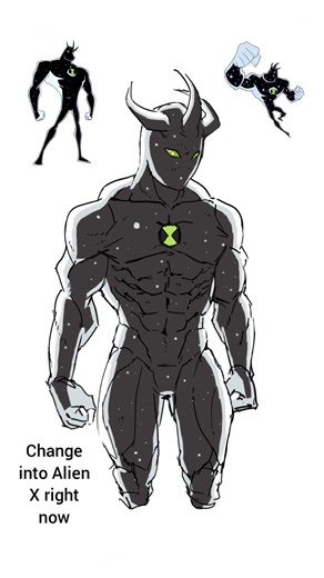 I redesigned Alien X and made him look INSANE #ben10 #alienX #fanArt #animation #ytshorts