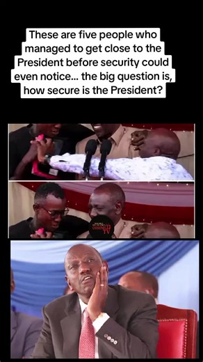 These are five people who managed to get close to the President before security could even notice… the big question is, how secure is the President really? 🇰🇪😳” #Ruto #KenyaPolitics #SecurityBreach #Trending #Kenya