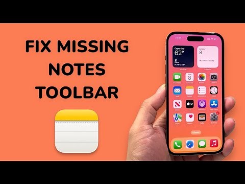 How To Fix Notes App Missing Toolbar (Camera / Scan / Font) on iPhone
