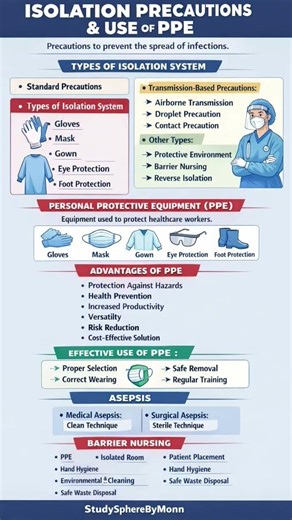 Isolation Precautions & Use of PPE 🧤 | Nursing Infection Control#viral #shorts#trending