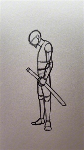 How to Draw a Swordsman #howtodraw #draw #drawing #sketch #sketching #swordsman #art #shorts