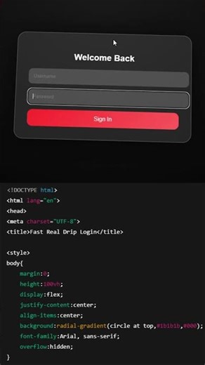 Cool Login Page I super transparency