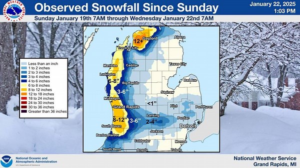 See how much snow fell in West Michigan so far