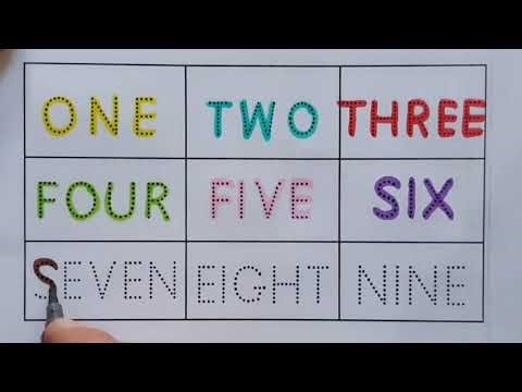 One, two, three with spelling | 1234 with spelling | Harchu kidd tv