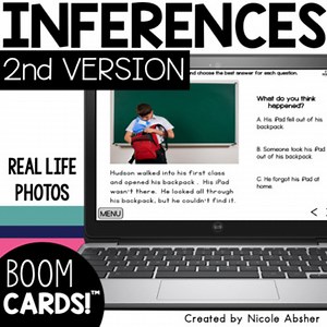 Inferencing Activities Boom Cards™ Speech Therapy Digital Resource