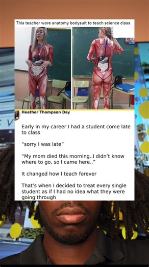 This teacher wore anatomy bodysuit to teach science class