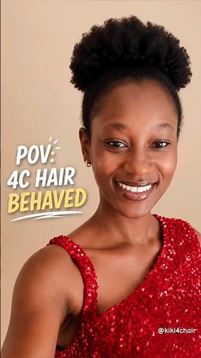 Quick 4C Puff Hairstyle for Natural Hair | Simple & Cute