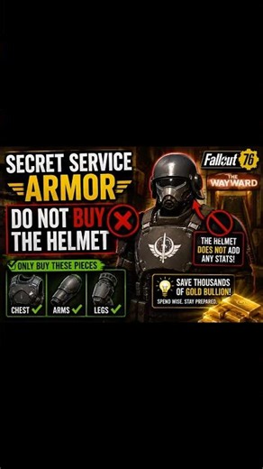 Don’t waste your Gold Bullion on the Fallout 76 Secret Service Helmet! 🚨