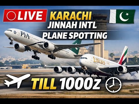 LIVE Plane Spotting Karachi Airport | Arrivals & Departures 12 Hours Stream ✈️ 6 Jan 2026