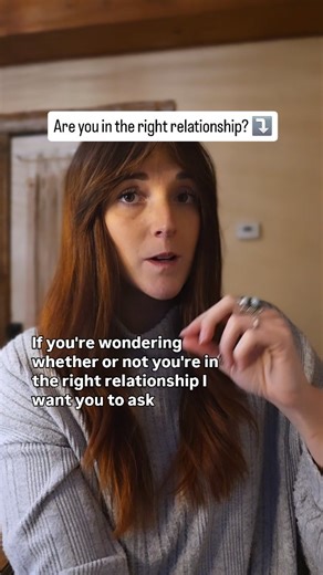 Read & share ➡️ instead of asking if you're in the right relationship, ask yourself this: (Save this to come back to later - it will help)⤵️ You looping on the same worries & concerns and overthinking every aspect of your relationship isn't going to help you find the answer if you don't trust yourself. ➡️ So, do you trust yourself? When you don't trust yourself: - You ignore your intuition when it whispers in all the small moments - when your chest tightens, your stomach drops, or you hear "no" 