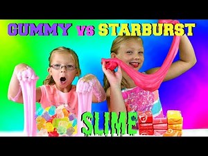 GUMMY vs STARBURST SLIME CHALLENGE * DIY Edible Slime Candy!!! SLIME YOU CAN EAT!