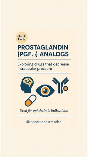 Fast Pharmacology - Prostaglandin (PGF2 alpha) analogues #latanoprost #prostaglandinanalogues