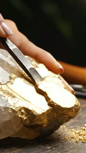 OMG! 😲 Founding Gold Quartz ⛏️ #goldrush #foundinggold #shorts