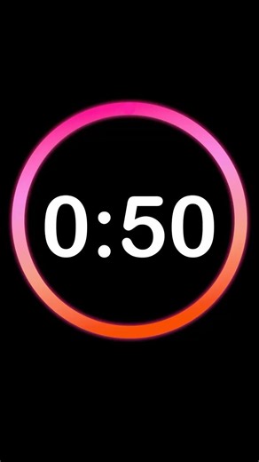 🩷🧡 50 Second Countdown Timer | Clock Ticking Sound & Alarm