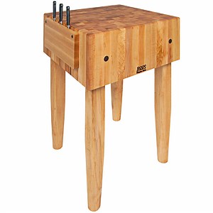 John Boos & Co. PCA3 24" x 24" PCA Maple Butcher Block with Knife Holder