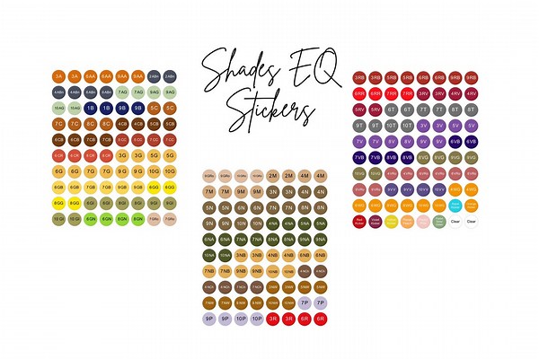 Redken Shades EQ Color Coded Stickers for Tops of Bottles. SEQ Labels, Hair Colorist, Hair Stylist, Shades EQ Storage, Salon Color Bar - Etsy