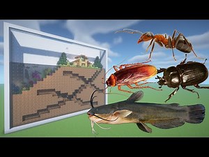 How To Make an Ant, Beetle, Cockroach, and Catfish Farm in Minecraft PE