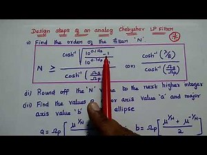 DSP - Design Steps of Chebyshev Low Pass Filter in Tamil - DTSP - Signal Processing