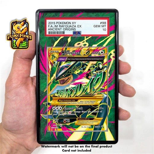 Mega Rayquaza EX Shiny Custom Pokemon Graded Display Case - Etsy