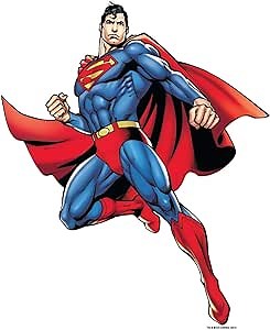 Superman Flight Battle Stance 1 Officially Licensed Wall Sticker - Easy DIY Superman Core Home Wall Decor Car Truck Hood Door Sticker Decal Art Mural Small