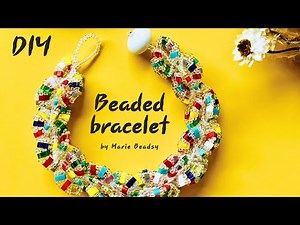 DIY Beaded Bracelet with Half Tila Beads | Beading Tutorial by Marie Beadsy